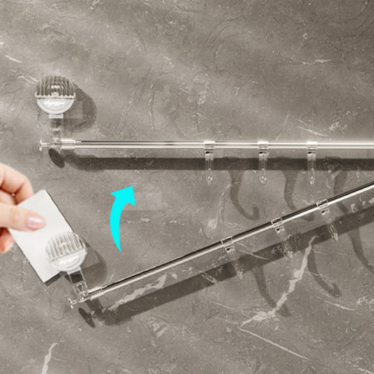 Adjustable Towel Rack with Hooks-TidyHome